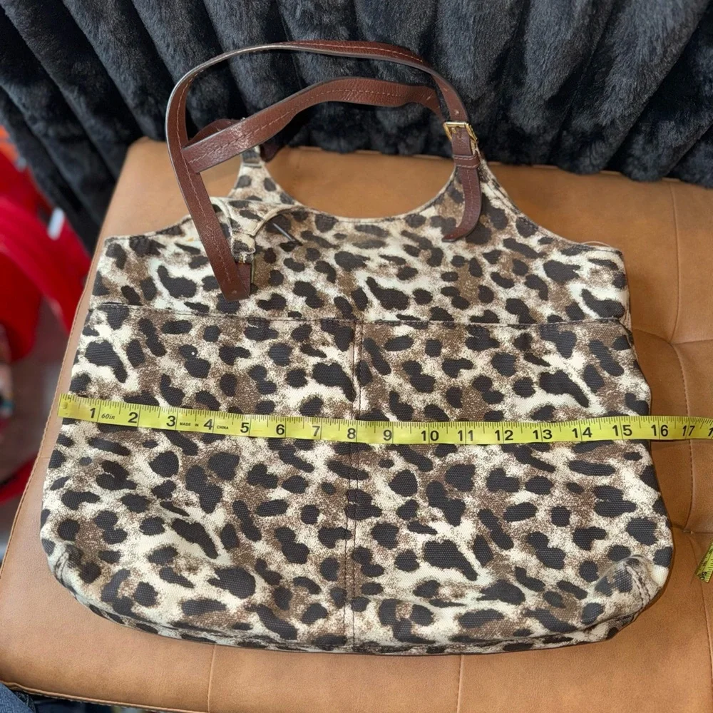 Michael Kors Leopard Print Tote with Brown Straps - Picture 7 of 9